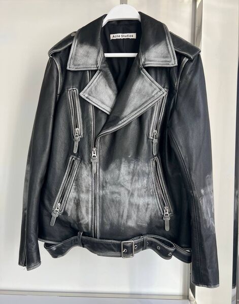 Куртка Acne Studios женский кожа черный 141599