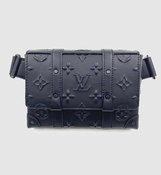 Мужская сумка мессенджер Louis Vuitton мужской кожа черный 77912-3