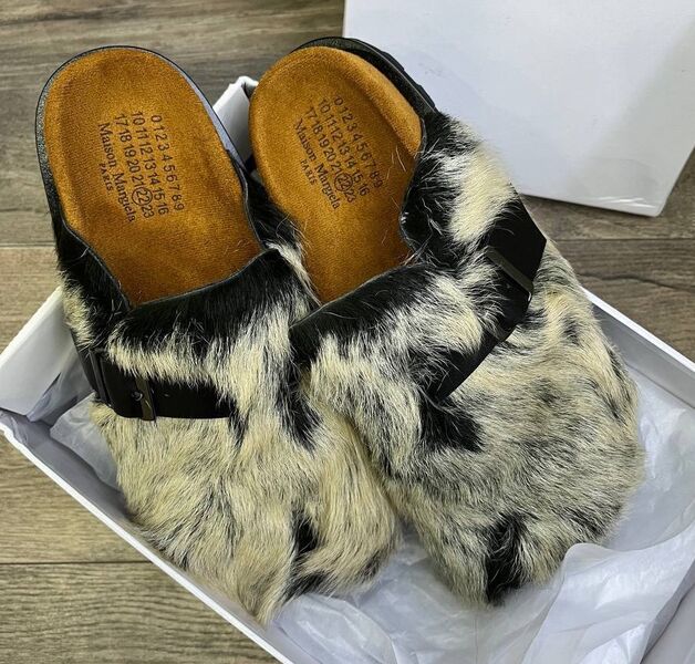 Мюли Maison Margiela женский кожа графитовый 164584