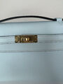 Сумка Hermèskelly 20 Pochette женский кожа бирюзовый 138056-4