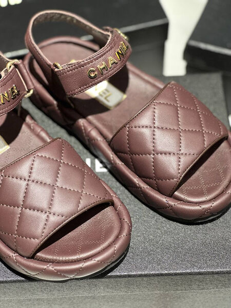 Босоножки Chanel женский кожа 146581-2