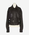 Куртка Saint Laurent женский кожа черный 173162-3