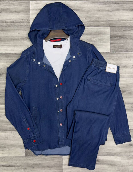 Мужской костюм Kiton мужской синий 142878
