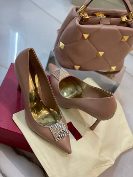 Туфли Valentino женский кожа розовый 92857-5