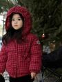 Детский пуховик Moncler бордовый 177664-3