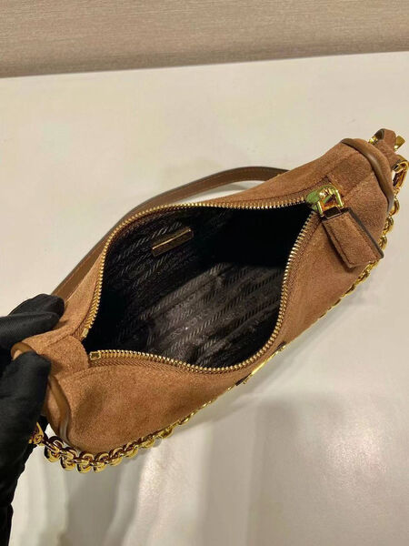 Сумка Prada женский замша бежевый 162174-3