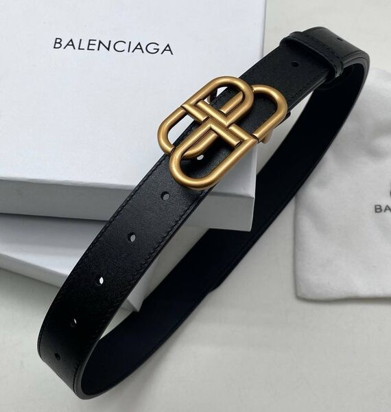 Женский ремень Balenciaga женский кожа черный 139058