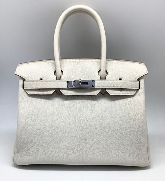 Сумка Hermès Birkin 30 ручная работа женский кожа белый 75336