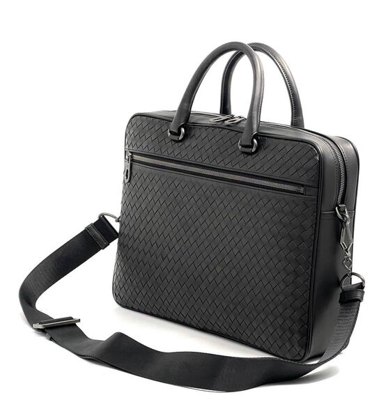 Портфель Bottega Veneta мужской кожа черный 61972-2