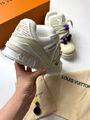Кроссовки Louis Vuitton женский кожа бежевый 110528-3