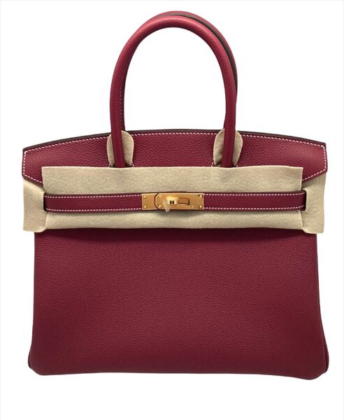 Сумка Hermès Birkin 30 женский кожа бордовый 75322