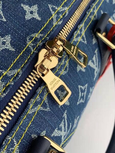 Дорожная сумка Louis Vuitton мужской кожа синий 19235-6