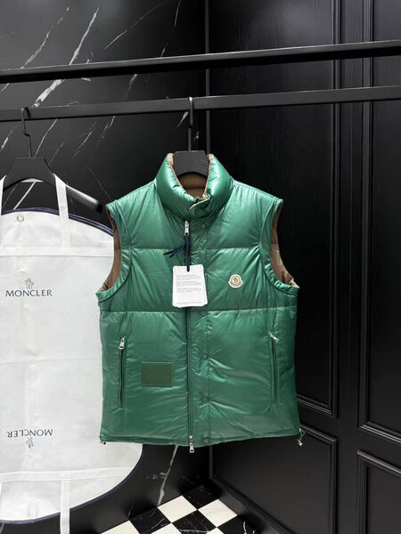 Мужской пуховик двухсторонний Moncler мужской болотный 200545-7