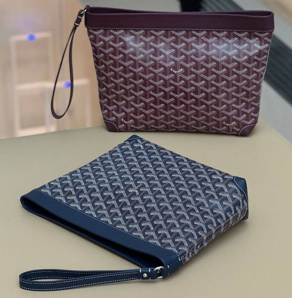 Клатч Goyard женский кожа синий 195051-2