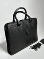 Мужской портфель Bottega Veneta мужской кожа черный 132084-3