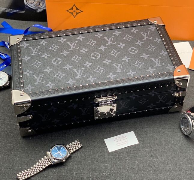 Сундук для часов Louis Vuitton канва графитовый 78056