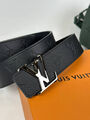 Мужской ремень Louis Vuitton мужской кожа черный 152761-2
