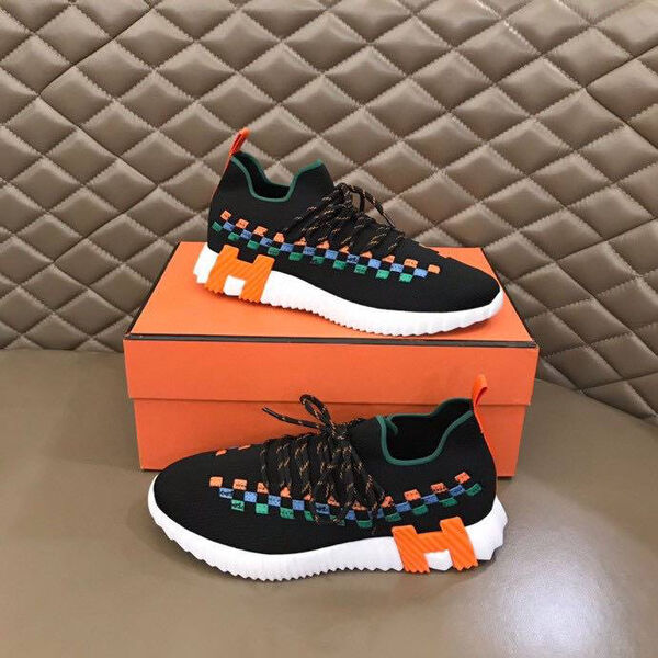 Мужские кроссовки Hermès мужской текстиль черный 184140-4