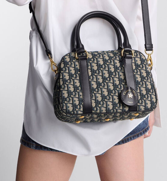 Сумка Christiab Dior женский текстиль черный 153074-9