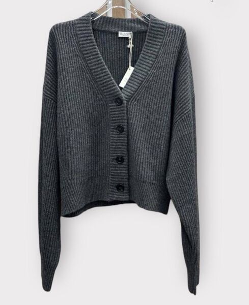 Кардиган Brunello Cucinelli женский вязаная ткань графитовый 163165