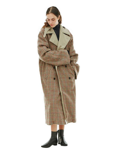 Плащ двухсторонний Balenciaga женский графитовый 179889-2