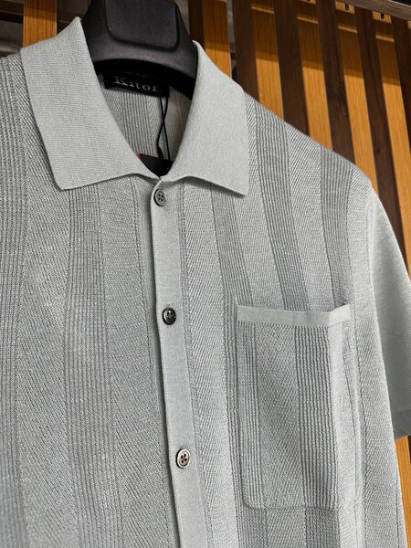 Мужская рубашка Kiton мужской графитовый 192842-3