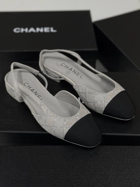 Туфли Chanel женский замша графитовый 182806-3