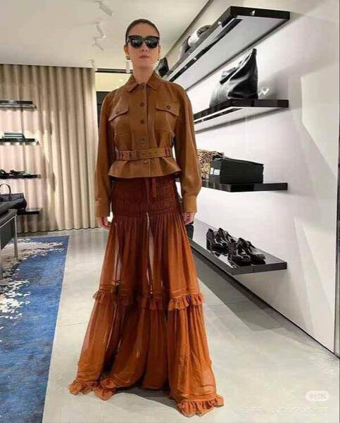 Куртка Saint Laurent женский кожа 173158-6