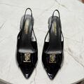 Босоножки Saint Laurent женский кожа черный 174000-3