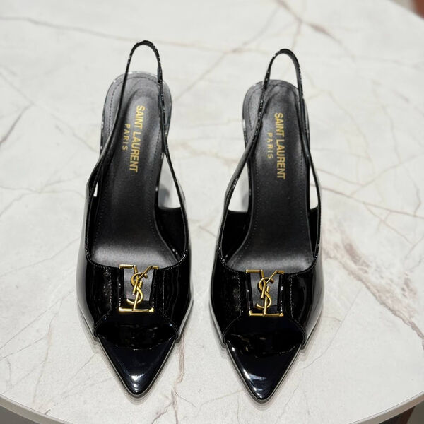 Босоножки Saint Laurent женский кожа черный 174000-3