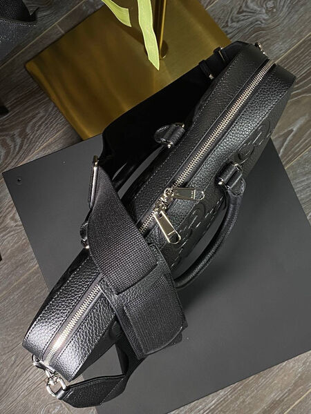 Мужской портфель Gucci мужской кожа черный 132094-5