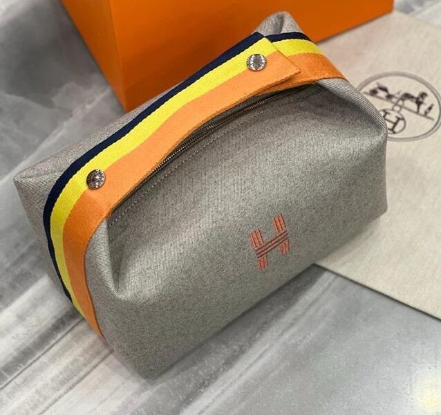 Косметичка Hermès женский текстиль графитовый 138870