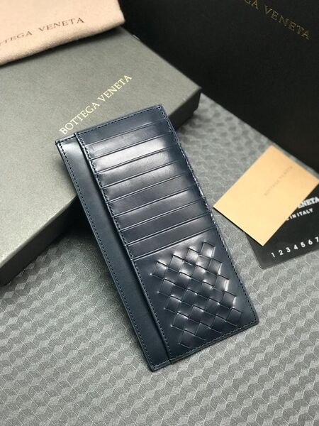 Кошелек-визитница Bottega Veneta мужской кожа синий 32188-2