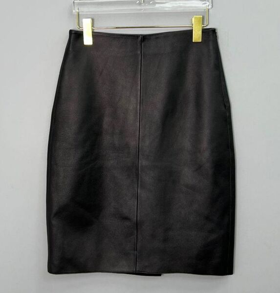 Юбка Prada женский кожа черный 176157