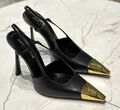 Туфли Saint Laurent женский кожа черный 159677-1