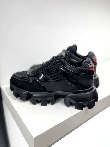 Кроссовки Prada женский кожа черный 36268-3