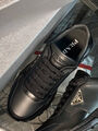 Мужские кроссовки Prada мужской кожа черный 132953-7