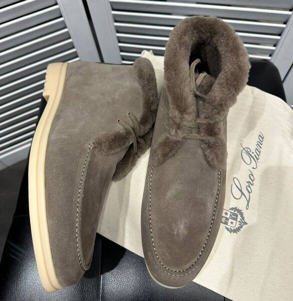 Мужские ботинки Loro Piana мужской замша графитовый 131739