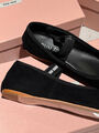 Балетки Miu Miu женский замша черный 146865-3