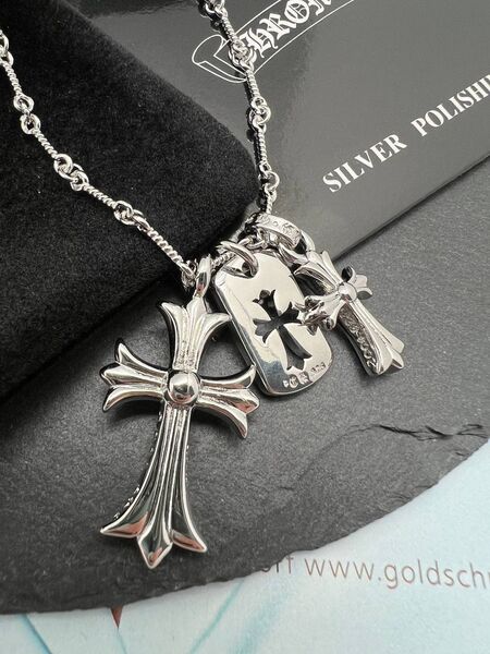 Колье Chrome Hearts графитовый 175184-4