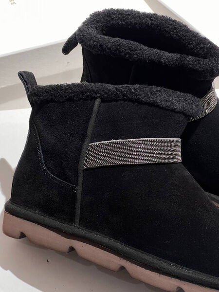 Угги Brunello Cucinelli женский замша черный 165087-3