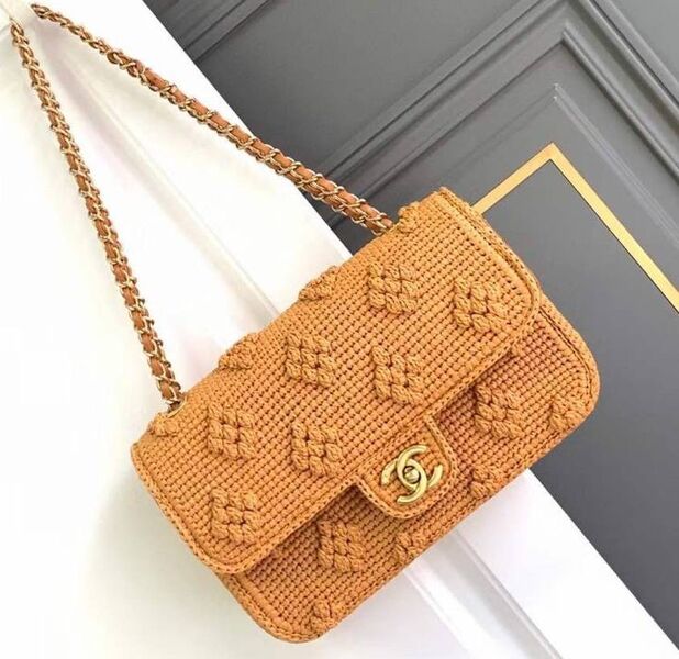 Сумка Chanel женский текстиль бежевый 163353
