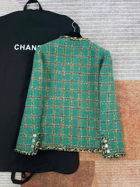 Пиджак Chanel женский твид болотный 132701-2