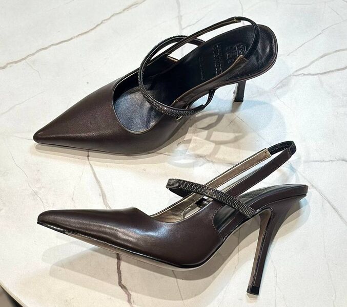Туфли Brunello Cucinelli женский кожа черный 148917