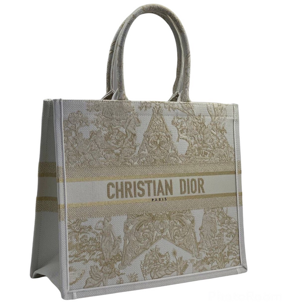 Сумка Christian Dior Book 41 женский текстиль бежевый 74189