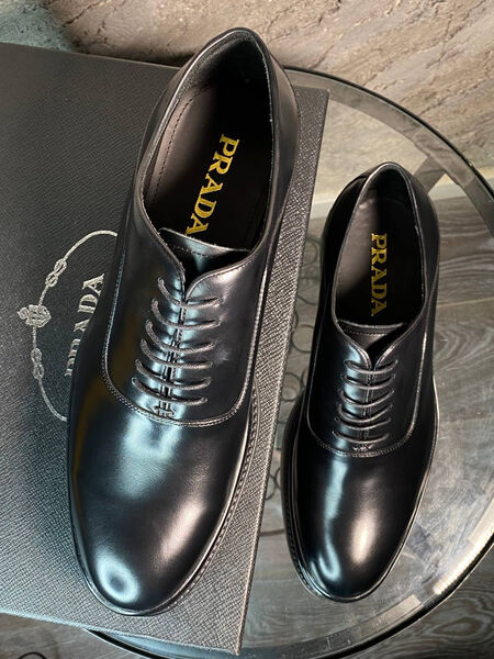 Мужские туфли Prada мужской кожа черный 172625-3