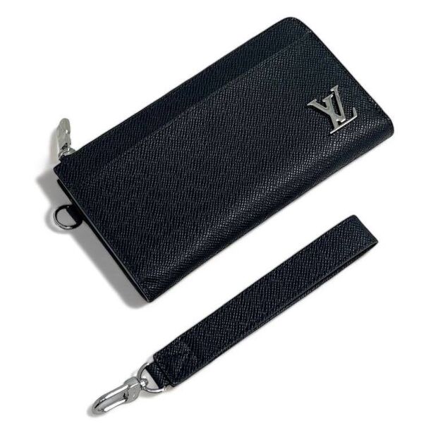 Мужской кошелек Louis Vuitton мужской кожа черный 52025