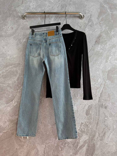 Джинсы Saint Laurent женский джинса бирюзовый 178435-2