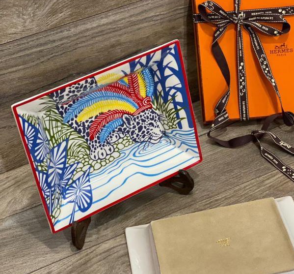 Тарелка под украшения Hermès молочный 78370
