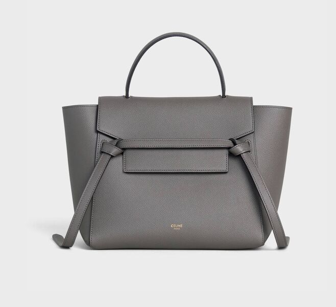Сумка Celine Belt Micro женский кожа chèvre серебристый 141393